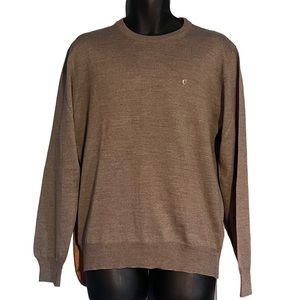 NWT CARRERA CLASSIC CREWNECK SWEATER MADE OF LAMBSWOOL ~ Beige Men's Large